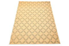 6x9 Tan, Green, Rust Color Machine Made Sisal Transitional Oriental Rug