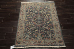 3x5 Slate, Gray, Rust Color Hand Knotted Oushak Wool Transitional Oriental Rug