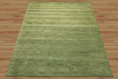 8x10 Warm Green, , Color Hand Woven 100% Wool Moder & Contemporary Oriental Rug