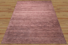 8x10 Aubergine, , Color Hand Woven 100% Wool Moder & Contemporary Oriental Rug