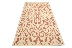 5x8 Ivory, Brown, Color Hand Tufted Handmade Wool Transitional Oriental Rug