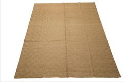 8x10 Gold, Ivory, Color Hand Woven Kilim Wool Modern & Contemporary Oriental Rug