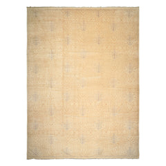 12x15 Beige, Tan, Slate Color Hand Knotted Oushak Wool Transitional Oriental Rug