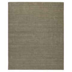 8x10 Tan, Gray, Color Hand Loomed Wool & Jute Modern & Contemporary Oriental Rug