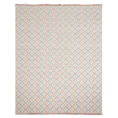 Multi Size White Coral Slate grey Color Hand Woven Wool Modern & Contemporary Oriental Rug