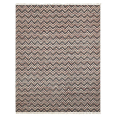 Multi Size Black Ivory Rust Color Hand Woven Wool Modern & Contemporary Oriental Rug