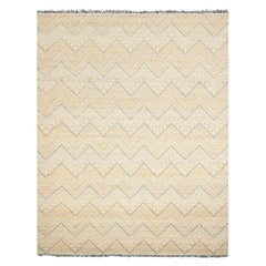 Multi Size Mustard yellow Ivory Beige Color Hand Woven Wool Modern & Contemporary Oriental Rug