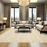 Mustard Yellow Ivory Multi Size Modern & Contemporary Flatweave Hand Woven Wool Oriental Area Rug