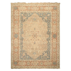 9x12 Beige, Tan, Blush Color Hand Knotted Oushak Wool Arts & Crafts Oriental Rug