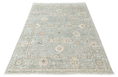 Celedon, Ivory 8'9''x11'9'' Oushak Transitional Hand Knotted Wool Oriental Area Rug