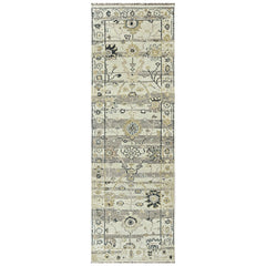 Mint, Gray Multi Size Oushak Transitional Hand Knotted Wool Oriental Area Rug