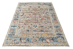Gray, Slate 9x11'9'' Oushak Transitional Hand Knotted Wool Oriental Area Rug