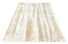 9x12 Ivory, Gray, Light Gold Color Power Loom Oushak Wool Modern Oriental Rug