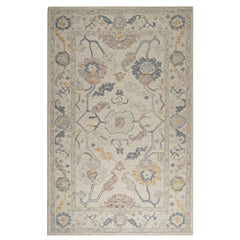 Multi Size Beige Gray Mint Color Hand Loomed Wool Oriental Rug