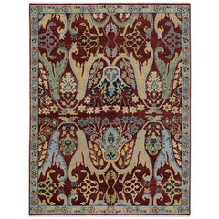 Wine Mint 9x12 Oushak Arts & Crafts Hand Knotted Wool Oriental Area Rug