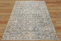 8x10 Slate, Blue, Gray Color Hand Knotted Oushak Wool Traditional Oriental Rug