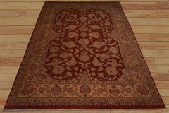 11x16 Burnt Orange, Light Gold, Mint Color Hand Knotted Tabriz wool Traditional Oriental Rug