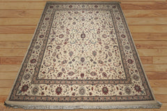 12x15 Ivory, Rose, Sage Color Hand Knotted Kashan wool Traditional Oriental Rug