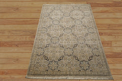 6x9 Beige, Taupe, Gray Color Hand Woven Fine Oushak Wool Traditional Oriental Rug