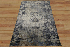 6x9 Beige, Brown, Lilac Color Hand Loomed Sherpa Bamboo Silk Modern Oriental Rug