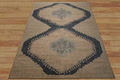 8x10 Beige, Taupe, Brown Color Hand Knotted Oushak Wool Traditional Oriental Rug