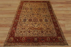 9x12 Brown, Rust, Beige Color Hand Knotted Agra Wool Traditional Oriental Rug