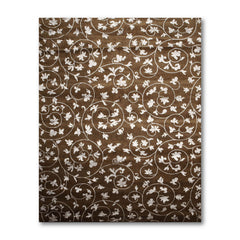 8x10 Brown, Silver, Color Hand Knotted All-Over 100% Wool Transitional Oriental Rug