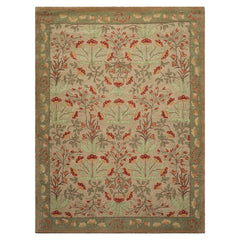 Multi Size Beige, Sage Hand-Tufted Persian 100% Wool Botanical Floral ACELENE Transitional Oriental Area Rug