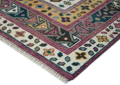 9x12 Gray, Ivory, Rose Color Hand Knotted Oushak Wool Traditional Oriental Rug