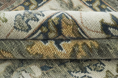 9x12 Mint, Beige, Gold Color Hand Knotted Oushak Wool Arts and Crafts Oriental Rug