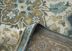 9x12 Blue, Gray, Beige Color Hand Knotted Oushak Wool Oriental Rug