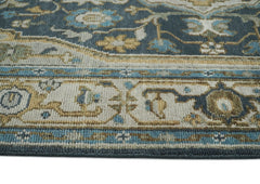 9x12 Blue, Gray, Beige Color Hand Knotted Oushak Wool Oriental Rug