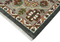 10x14 Gray, Ivory, Brown Color Hand Knotted Oushak Wool Oriental Rug