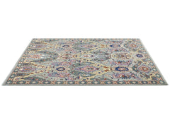 8x10 Gray, Pink, Gold Color Hand Knotted Oushak Wool Arts & Crafts Oriental Rug