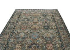 10x14 Gray, Blue, Beige Color Hand Knotted Oushak Wool Arts and Crafts Oriental Rug
