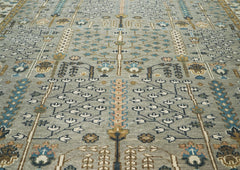 10x14 Taupe, Gray, Beige Color Hand Knotted Oushak Wool Transitional Oriental Rug