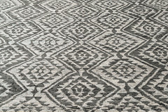 8'6x11'6 Gray, Silver, Color Hand Knotted Oushak Wool Modern Oriental Rug