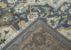10x14 Blue, Beige, Green Color Hand Knotted Oushak Wool Oriental Rug