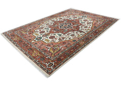 10x14 Rust, Ivory, Rose Color Hand Knotted Oushak Wool Oriental Rug