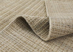 8x10 Tan, Beige, Color Hand Loomed Wool & Jute Modern & Contemporary Oriental Rug