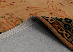 9x12 Peach, Pistachio, Blue Color Hand Tufted Wool Oriental Rug