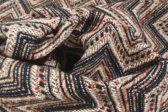 Multi Size Black Ivory Rust Color Hand Woven Wool Modern & Contemporary Oriental Rug