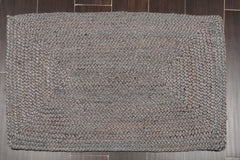 2x3 Multi, , Color Hand Braided Geometric Jute||Natural Fiber Natural Fibers Oriental Rug