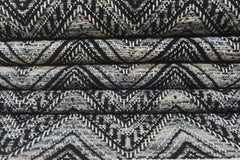 Multi Size Black Slate Gray Ivory Color Hand Woven Wool Modern & Contemporary Oriental Rug