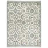8x10 Ivory, Gray, Beige Color Hand Knotted Oushak Wool Transitional Oriental Rug
