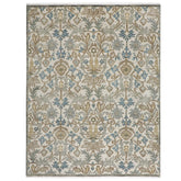8x10 Beige, Blue, Gray Color Hand Knotted Oushak Wool Transitional Oriental Rug