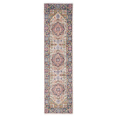 Runner Beige, Slate, Gold Color Hand Knotted Oushak Wool Traditional Oriental Rug
