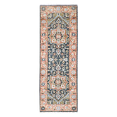 Runner Slate, Blush, Sage Color Hand Knotted Oushak Wool Traditional Oriental Rug