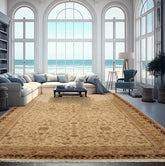 Palace Beige, Maroon, Tan Color Hand Knotted Floral 100% Wool Traditional-Persian/Oriental Oriental Rug