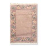 4x6 Taupe, Lavender, Green Color Hand Knotted Floral 100% Wool Traditional-Persian/Oriental Oriental Rug